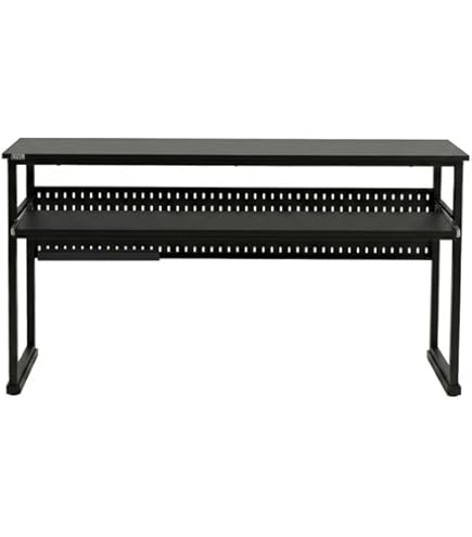 Amazon | ブラック x 1台 LYYL 88鍵盤対応 DTMデスク MD1560 (1560×825